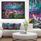 Designart - Graffiti Wall Urban Art - Abstract Street Art Framed Canvas Print
